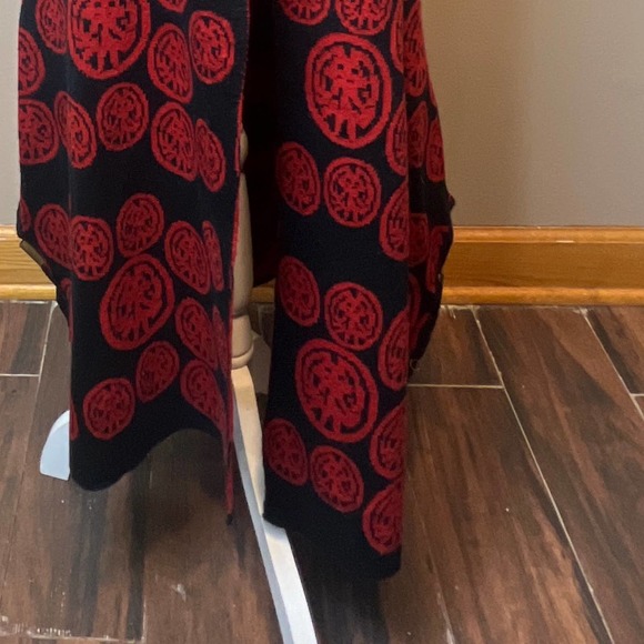 CATY LESCA LONG VEST RED SIZE 2 - Picture 2 of 10